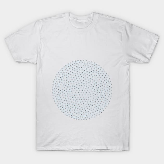 Dotwork - circles in blue an grey isolated on background T-Shirt by schtroumpf2510